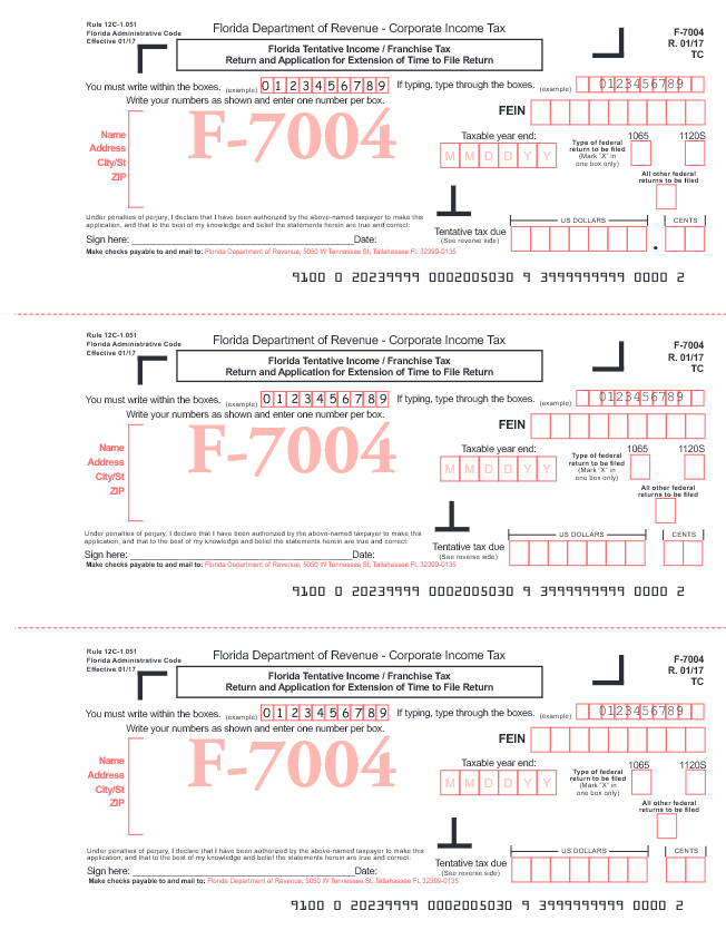 What is FL Form F-7004?